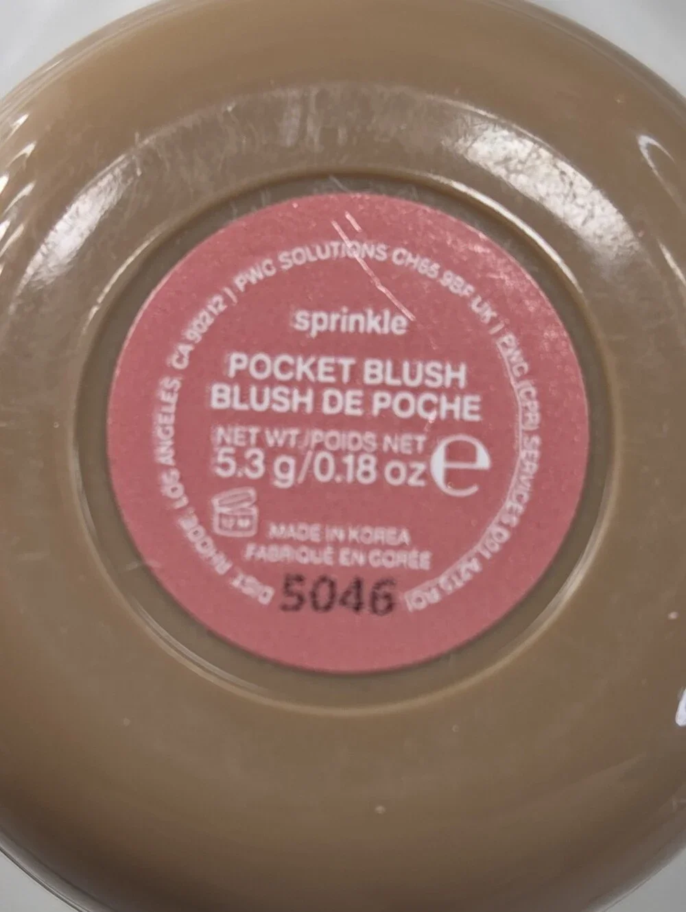 RHODE POCKET BLUSH SPRINKLE PEARLY PINK 5.3G